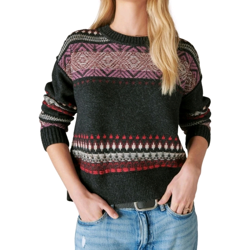 Lucky Brand Alpaca/Wool blend Fair Isle pullover Sweater, size XL